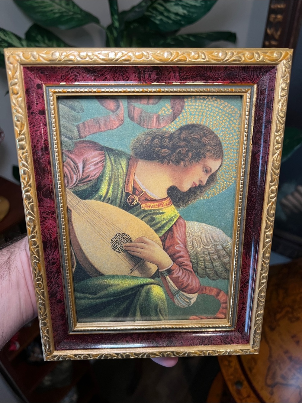 Vintage Italian Religious Renaissance Angel by Melozzo da Forli Art Framed Print